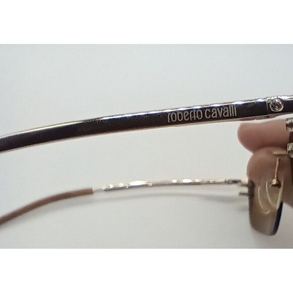 Roberto Cavalli Womens Sunglasses Brunilde 14 Rimless Brown Rectangle Lens main image 11